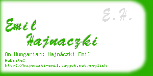 emil hajnaczki business card